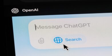 An image of the ChatGPT search bar