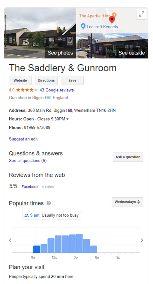 knowledge panel serp feature