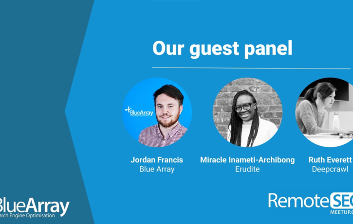 Tuning into Blue Array’s Remote SEO Meetup: Mastering SEO for Large Scale Websites