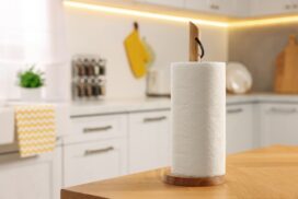 Flash kitchen roll in a kitchen setting.